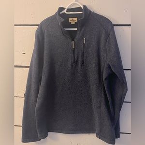 Men’s XL Woolrich Pullover 1/4 zip Sweater, Dark Navy Blue